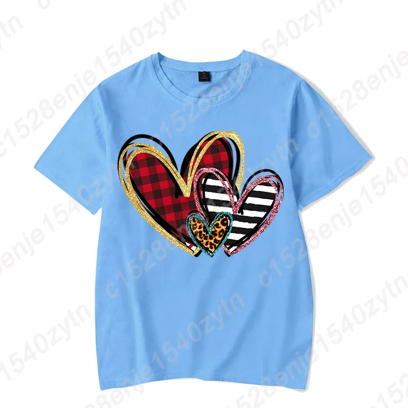 Heart Print T-Shirts