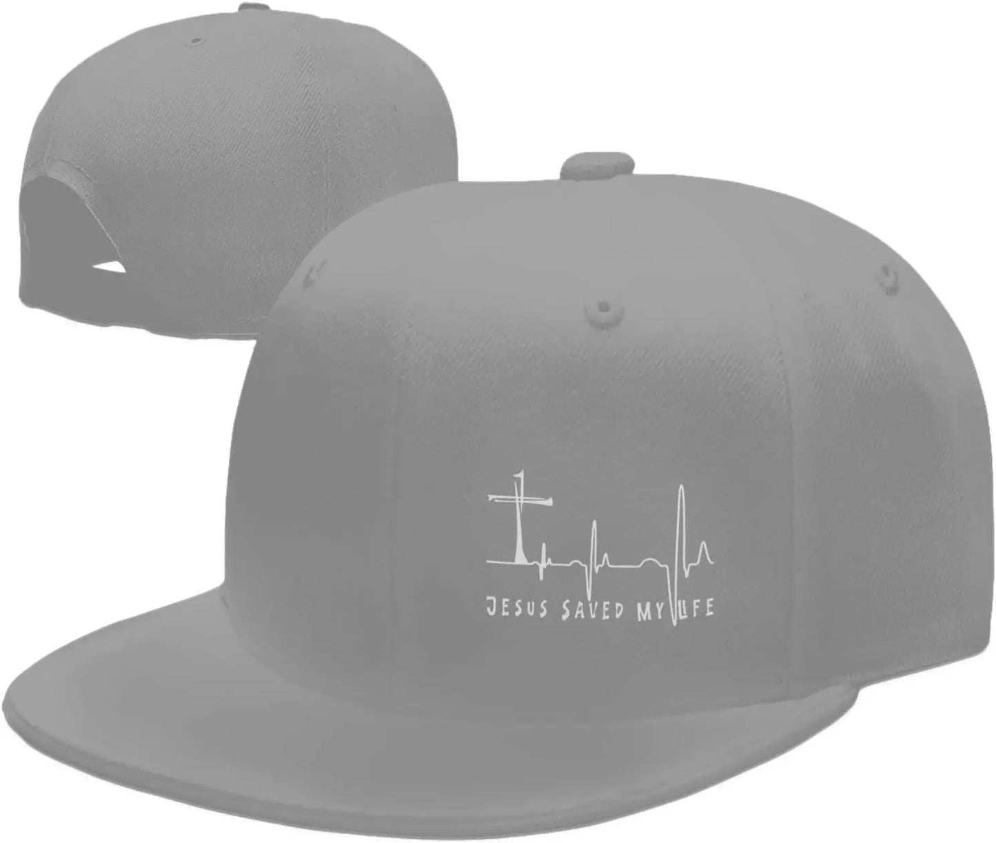 Jesus Saved My Life Flat Bill Baseball Cap Snapback