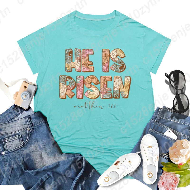 He Is Risen Graphic T-shirts