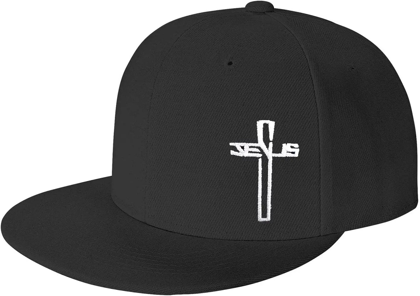 Jesus Christian Cross Flat Brim Bill Snapback Adjustable Baseball Cap