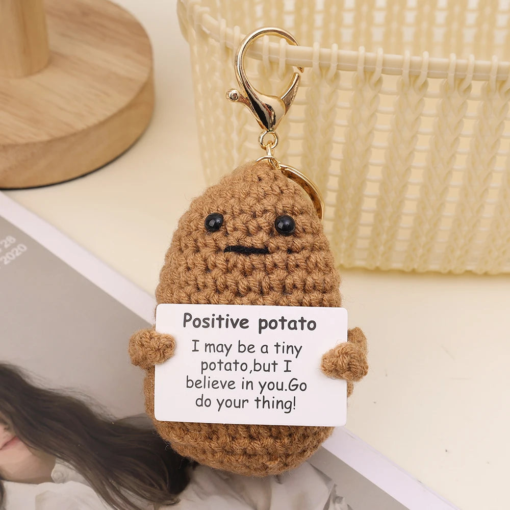 Positive Potato and Cucumber Keychain