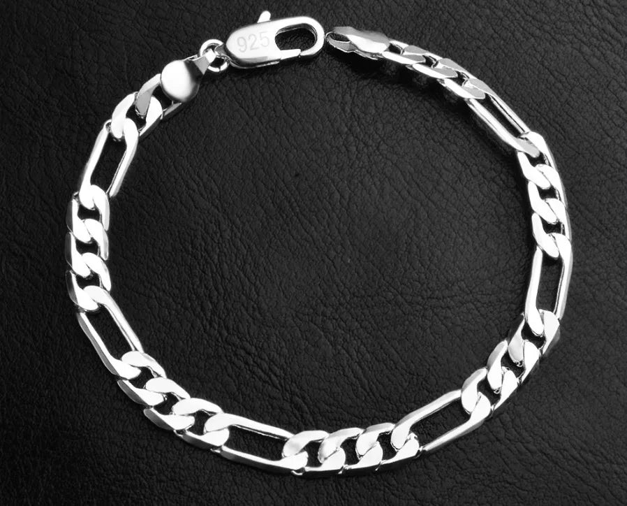 Sterling Silver and 18K Gold Plated Chain Link Bracelets