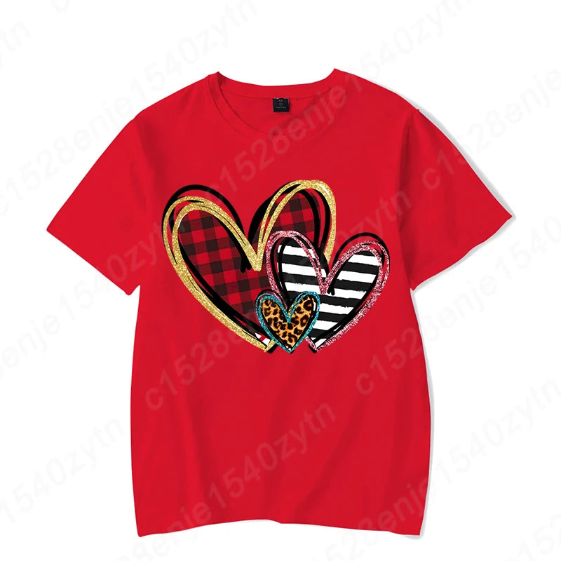 Heart Print T-Shirts