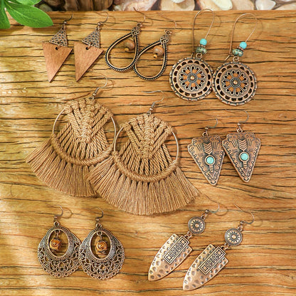 Boho Vintage Brown Series Earrings