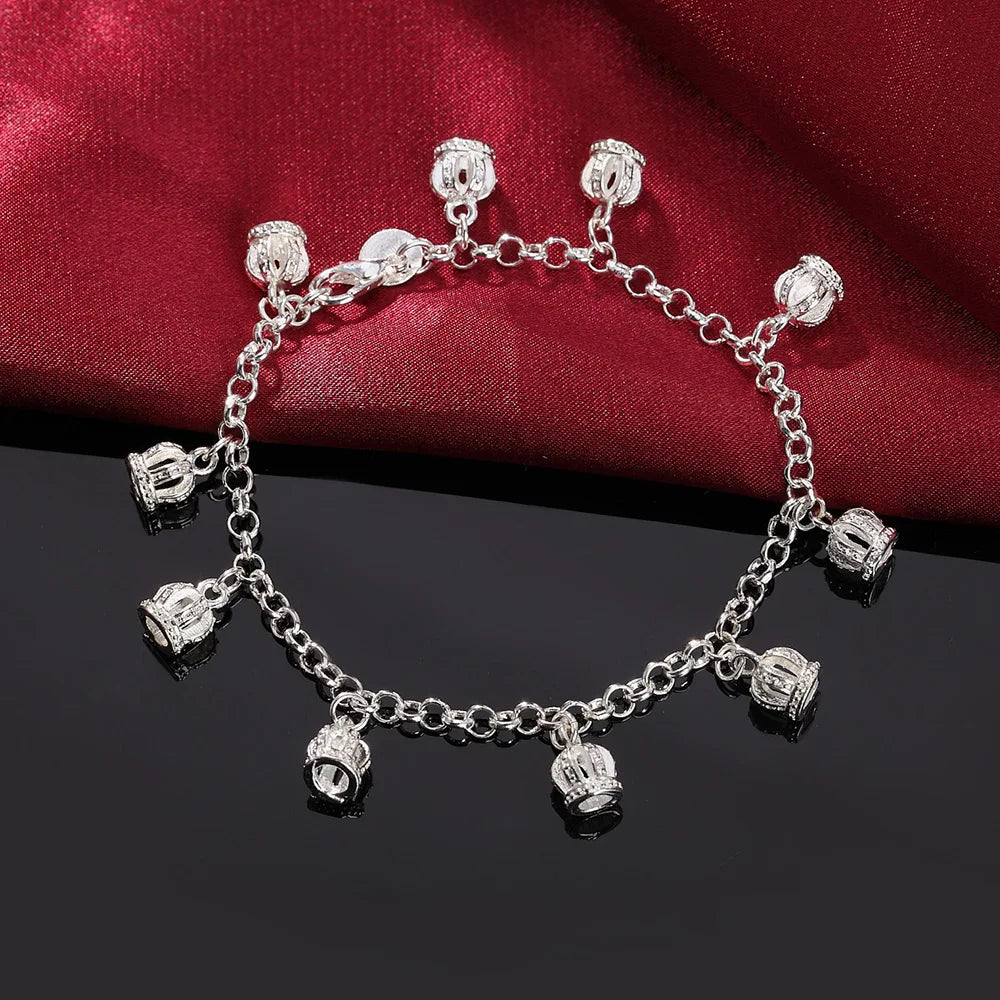 Sterling Silver 925 Bracelets with Charms