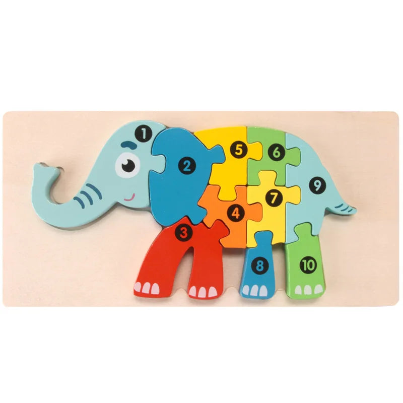 3D Stereoscopic Montessori Wooden Puzzle