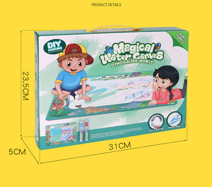 Magic Water Coloring Doodle Drawing Mat with Reusable Magic Pens 100x80cm